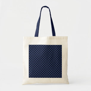 Skriv ut royal Blue Carbon Fiber Stil Weave Print Tygkasse