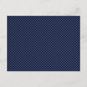 Skriv ut royal Blue Carbon Fiber Stil Weave Print Vykort