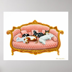 Skriv ut royal Kat Nap Poster