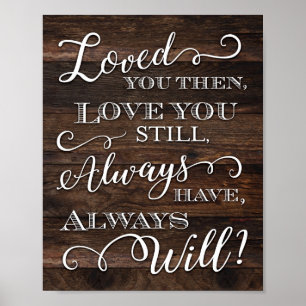 Skriv ut rustik Chic KÄRLEK QUOTE-tecken Poster