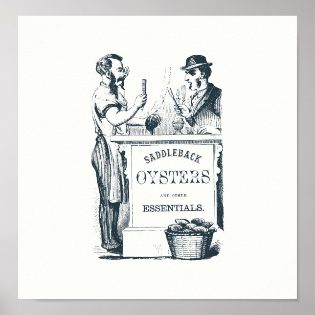 Skriv ut Saddleback Oysters Poster (Framsidan)