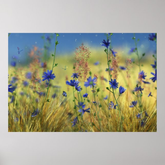 Skriv ut safir & Guld Poster (Framsidan)