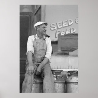 Skriv ut säkerhetsadministration för vintage Farm Poster