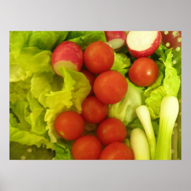 Skriv ut salad Vegetables Poster (Framsidan)