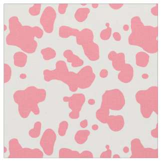 Skriv ut Salmon Rosa Cow Tyg