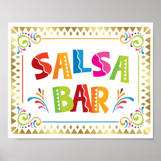 Skriv ut SALSA PUB Fiesta Party Poster (Framsidan)