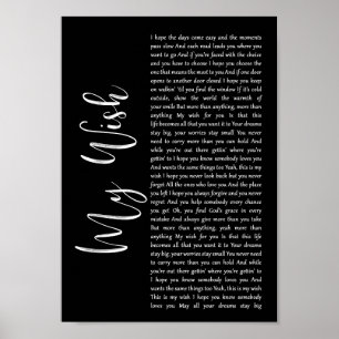 Skriv ut Sång Lyric Wall Art-utskrift för mitt sva Poster
