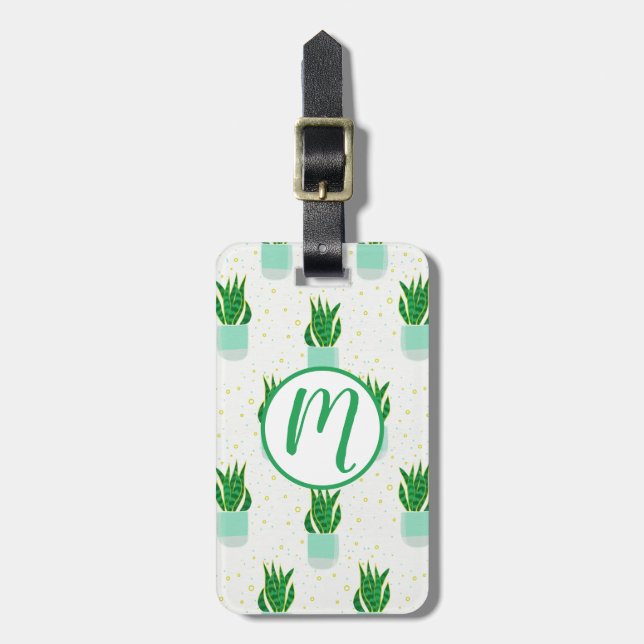 Skriv ut Sansevieria Snake Plant Bagagebricka (Vertikal Framsida)