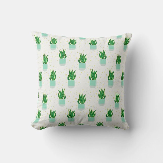 Skriv ut Sansevieria Snake Plant Kudde (Framsida)