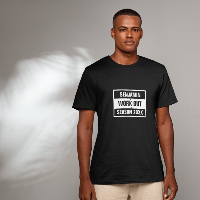 Skriv ut säsong 20XX svart T Shirt (Skapare uppladdad)