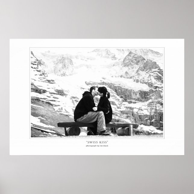 Skriv ut schweizisk kyss poster (Framsidan)