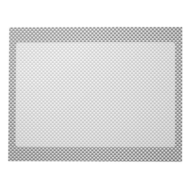 Skriv ut Silver Carbon Fiber Stil Anteckningsblock (Framsida)