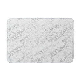 Skriv ut silver Glam Leopard Badrumsmatta