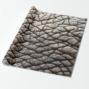 Skriv ut silver grått Elephant Skin Animal Presentpapper