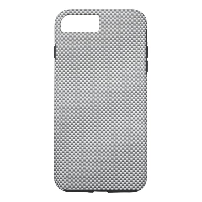 Skriv ut silver kolfiber Case-Mate iPhone skal (Baksida)