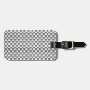Skriv ut silver White Carbon Fiber Bagagebricka