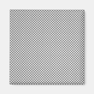 Skriv ut silver White Carbon Fiber Magnet