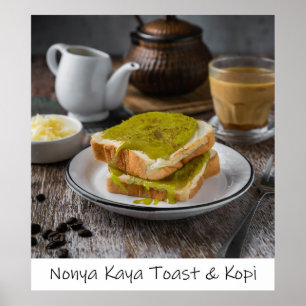 Skriv ut Singapore Nonya Kaya Toast och Kopi Archi Poster