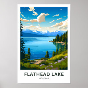 Skriv ut Sjö Montana Travel Poster