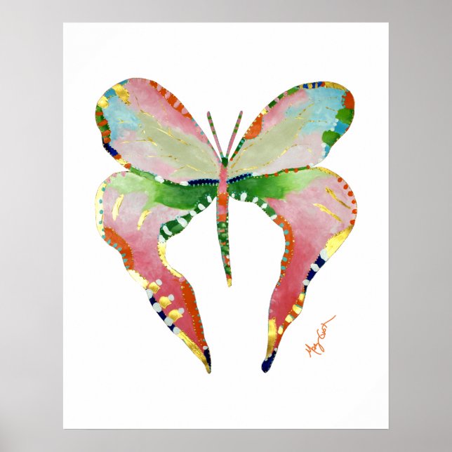 Skriv ut Sjögräs Butterfly Poster (Framsidan)