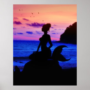 Skriv ut sjöjungfru Dreams Poster