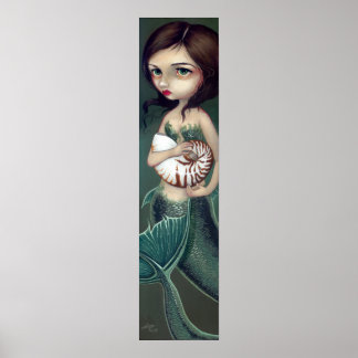 Skriv ut Sjöjungfru för Nautilus Snäcka Poster