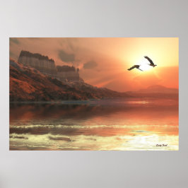 Skriv ut Sjölandskapet Ghost Poster