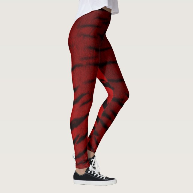 Skriv ut skal för brandtiger leggings (Höger)