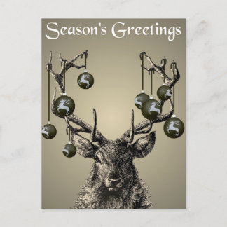 Skriv ut, skriv ut Hjort, Vintage, Skandinavien Vykort