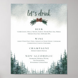 Skriv ut Skriv ut Poster på menyn Rustic Bröllop D