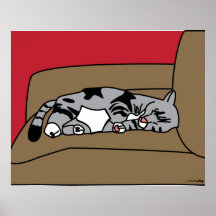 Skriv ut "Sleeping Cat Olivia Skriv ut