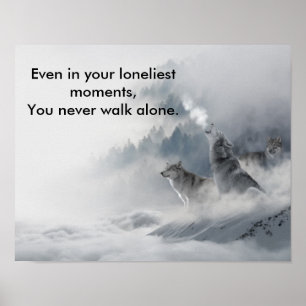 Skriv ut snö Varg Poster