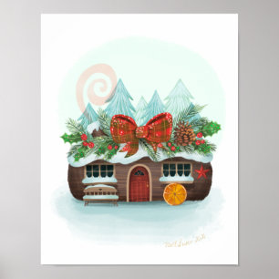 Skriv ut Snöbläddringsskyltkonst Poster