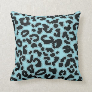 Skriv ut snöstorm Blue Leopard Animal Kudde