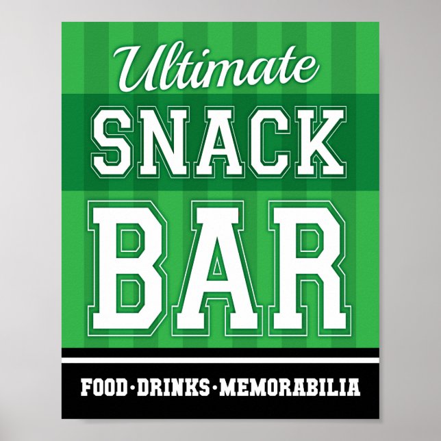 Skriv ut Soccer Party ULTIMATE SNACK PUB Poster (Framsidan)