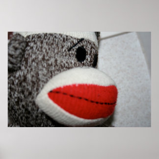 Skriv ut sock monkey poster