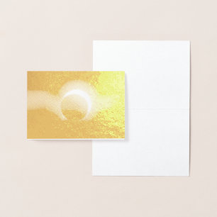 Skriv ut solarier Eclipse Real Metallic Gold Foil Folierat Kort