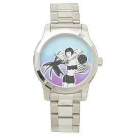 Skriv ut solnedgång - återgång armbandsur