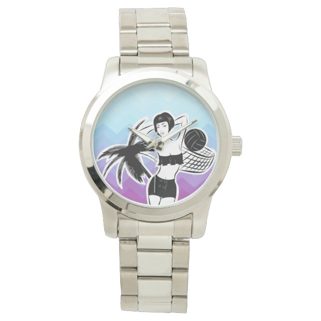 Skriv ut solnedgång - återgång armbandsur (Framsida)