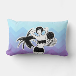 Skriv ut solnedgång - återgång lumbarkudde