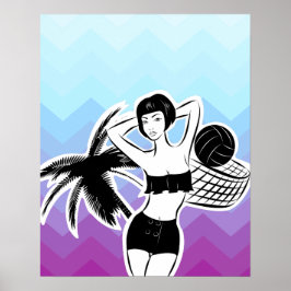 Skriv ut solnedgång - återgång poster