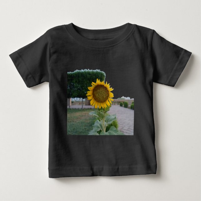 Skriv ut solroskonst t-shirt (Framsida)