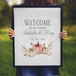 Skriv ut söt Pumpkin Fall Bouquet Bröllop Poster