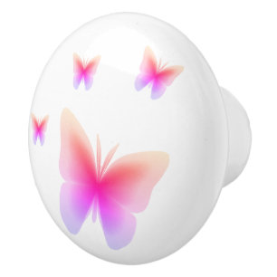 Skriv ut söt Rosa Butterfly Knopp