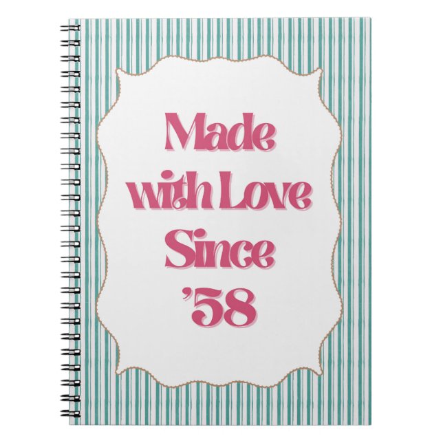 Skriv ut "Söt Snälla" i Retro Girly | Ljusstark Vi Anteckningsbok (Framsidan)