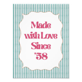 Skriv ut "Söt Snälla" i Retro Girly | Ljusstark Vi Fototryck