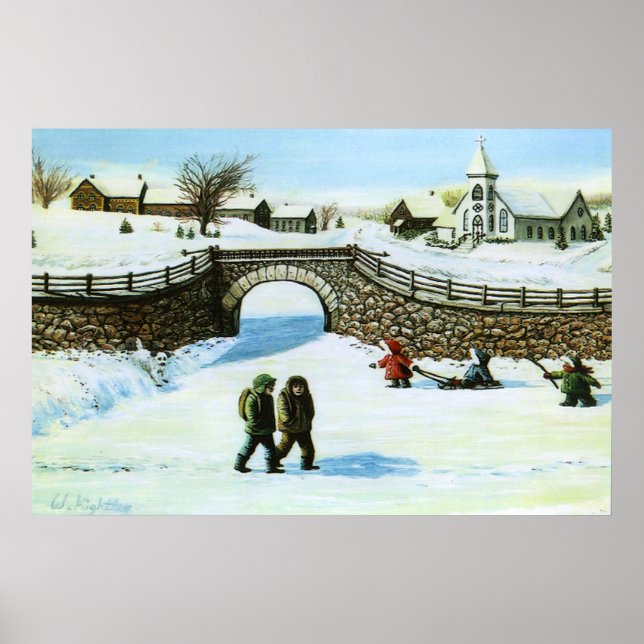 Skriv ut "Spela upp på dammen" Poster (Framsidan)