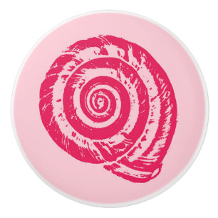 Skriv ut spiral Seashell-block, Rosa av korall och Knopp