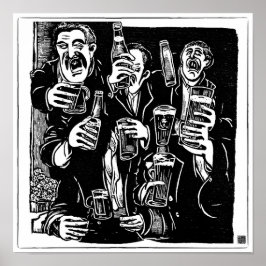 Skriv ut st patrick's day Woodblock Poster