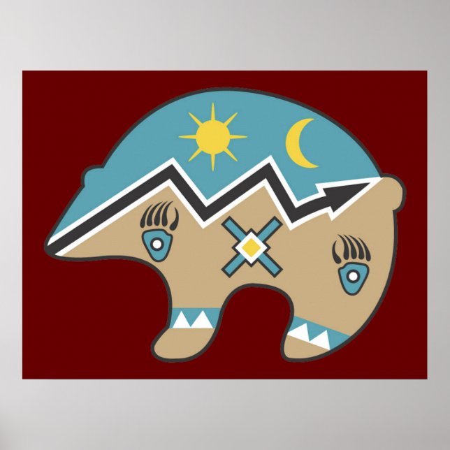 Skriv ut stambok för indisk björn poster (Framsidan)